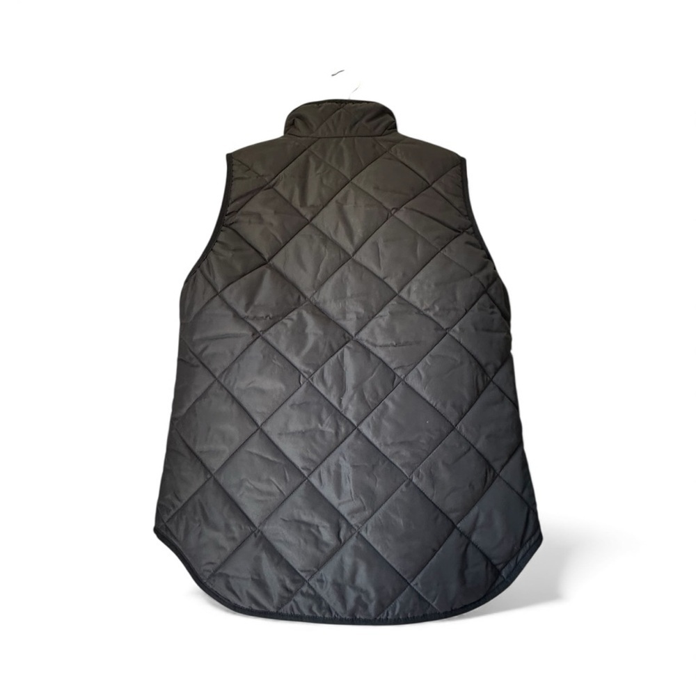 J. Crew Black Quilted Vest with Gold Accents - Picture 2 of 3